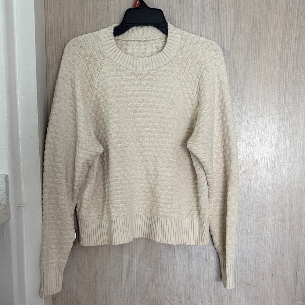 Lululemon waffle Cream Women's Sweater